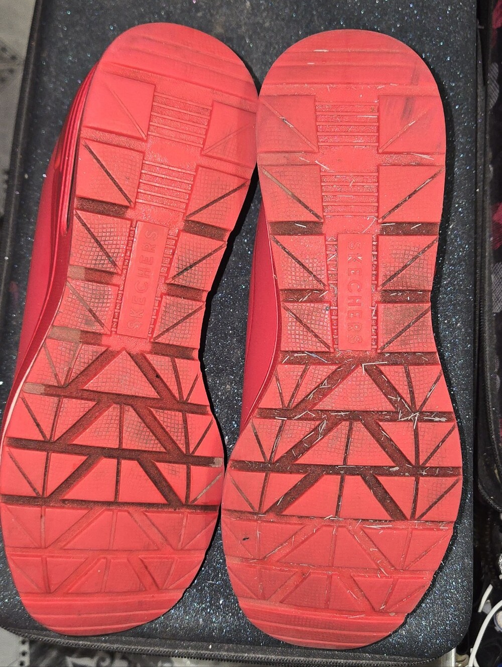 Skechers UNO Wedge Sneaker 8.5 Red With Box - Picture 4 of 7